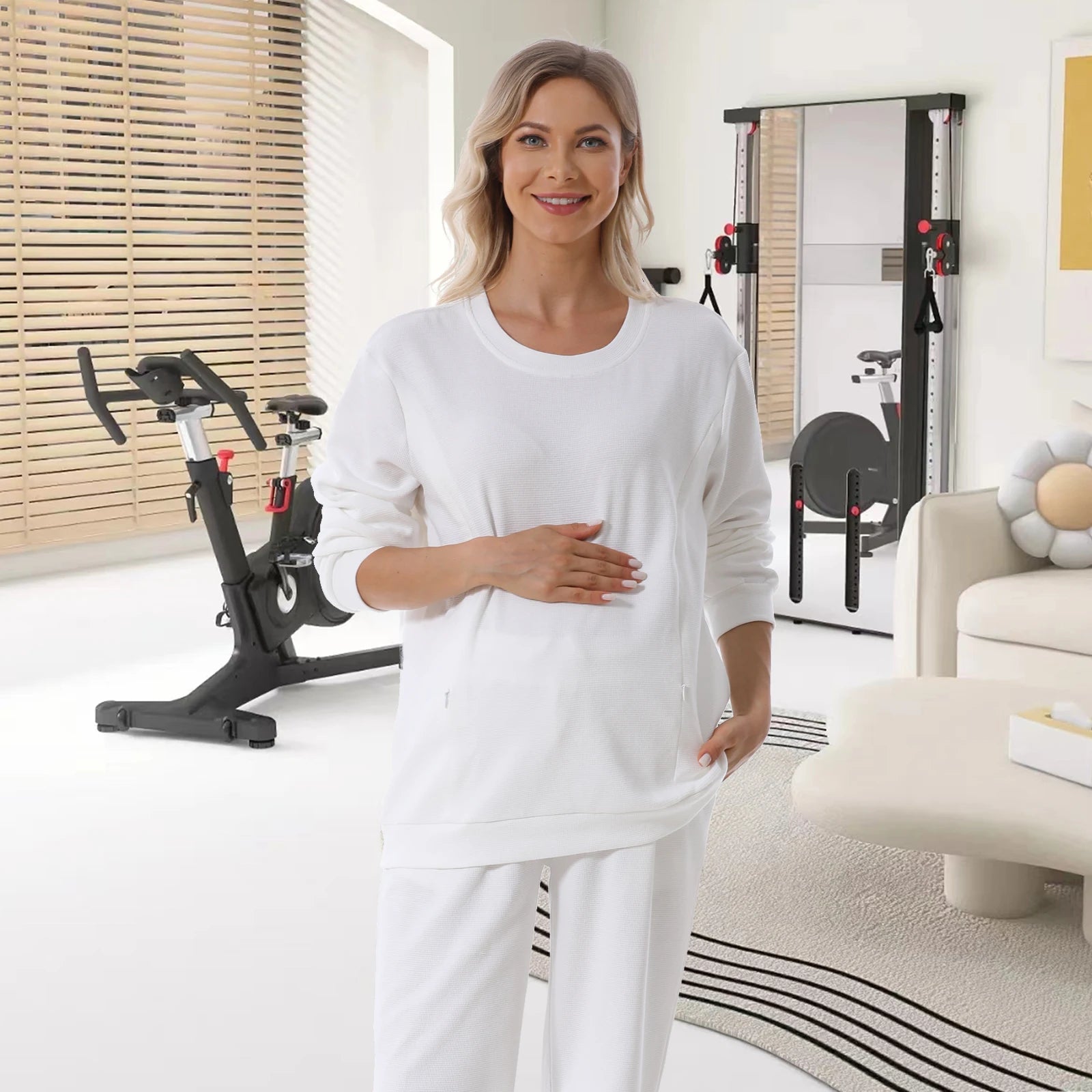 Autumn Nursing T-Shirt – Long Sleeve Maternity Top with Zipper Access