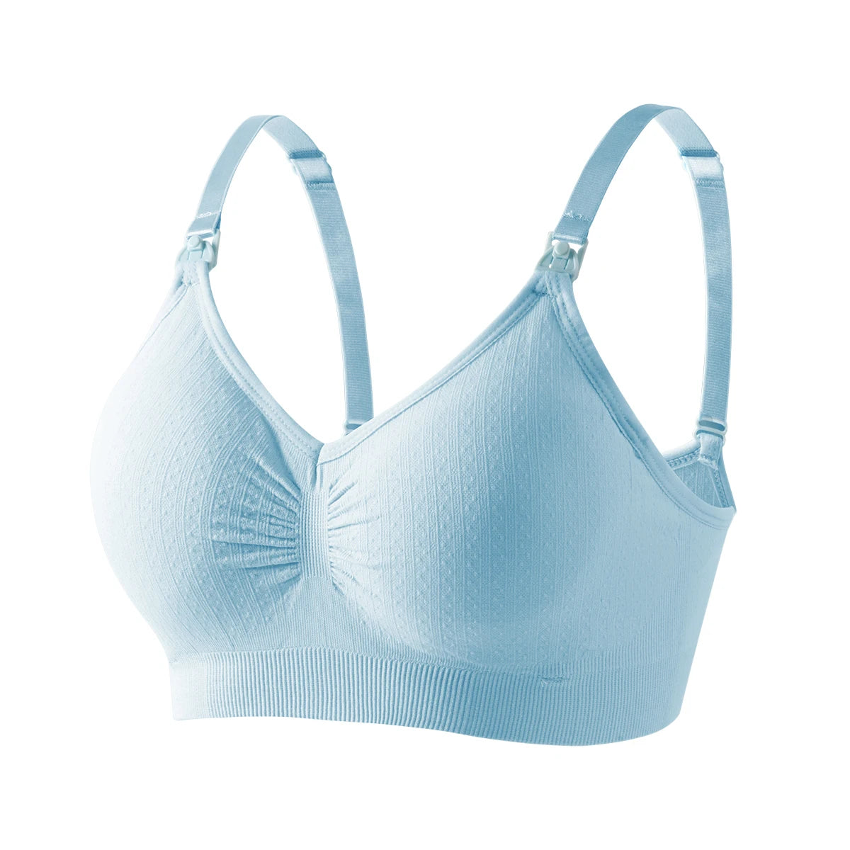 Seamless Nursing Bra – One-Hand Clip & Push-Up Support