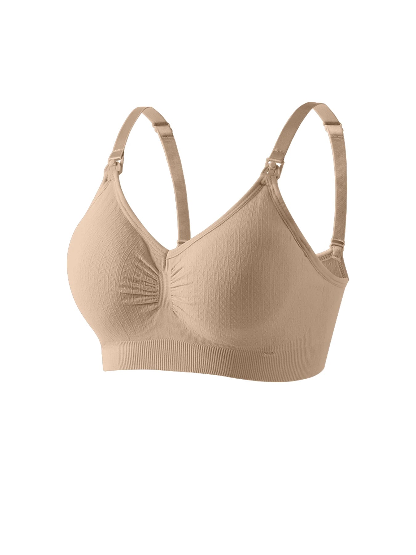 Seamless Nursing Bra – One-Hand Clip & Push-Up Support