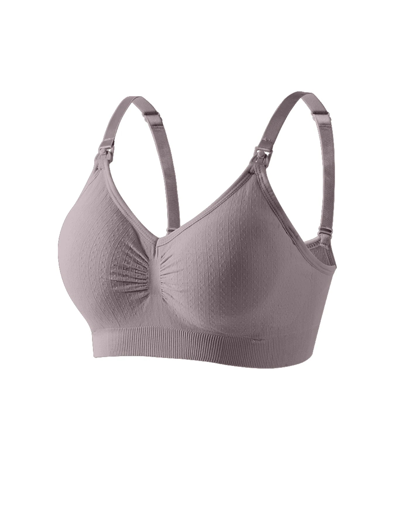Seamless Nursing Bra – One-Hand Clip & Push-Up Support