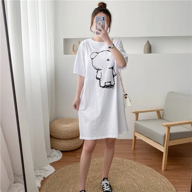 Graphic Nursing T-Shirt – Loose Fit Summer Breastfeeding Top