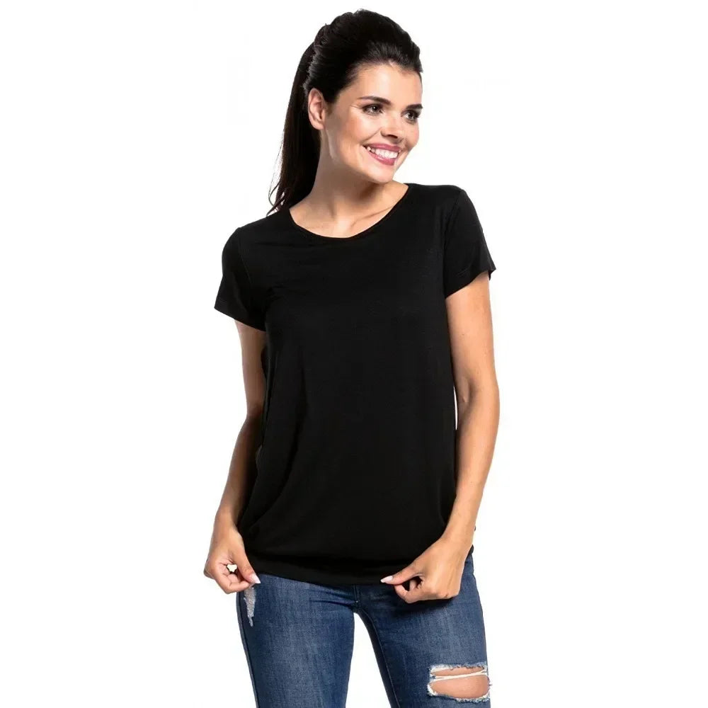 Breastfeeding T-Shirt with Hidden Nursing Access