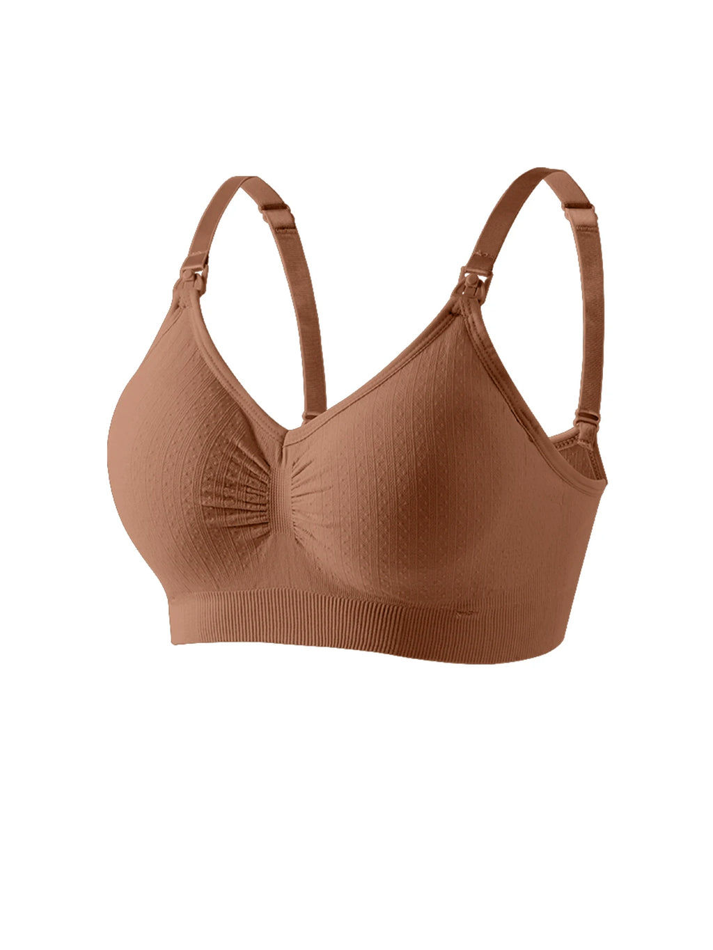 Seamless Nursing Bra – One-Hand Clip & Push-Up Support